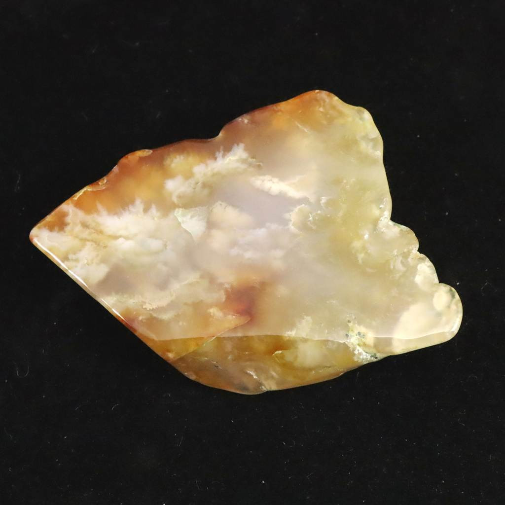 島根県　花仙山 めのう 瑪瑙　原石 磨き  ディレクトリーカード付 33.8g #84701