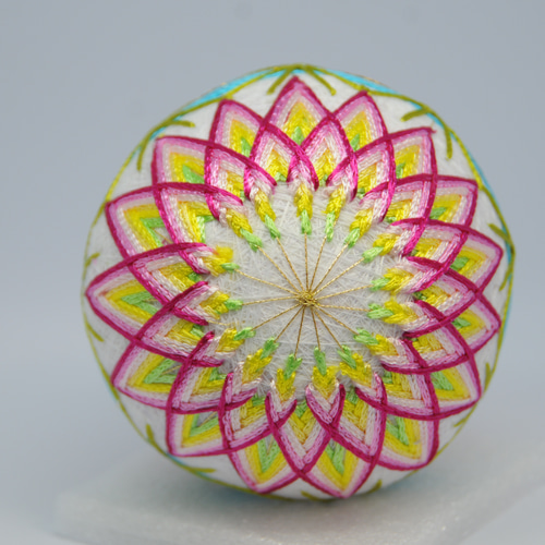 手まりN89 二つ菊 直径8cm[てまり 手毬 手鞠] その他インテリア