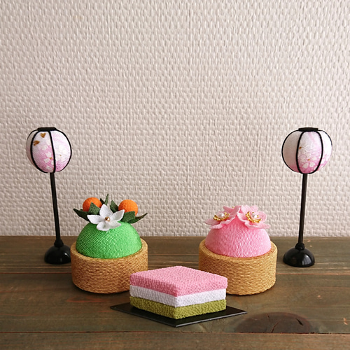 雛飾り 菱餅 桜橘 ちりめん 装飾品 小物類 小道具 ミニチュア ひな祭り