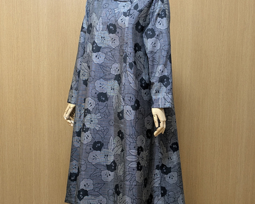 SOLD 着物リメイク ワンピース 大島紬 L〜LL ワンピース さらあお 通販