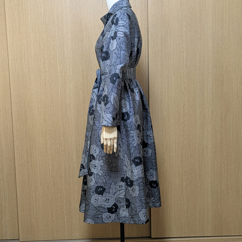 SOLD 着物リメイク ワンピース 大島紬 L〜LL ワンピース さらあお 通販