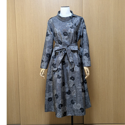 SOLD 着物リメイク ワンピース 大島紬 L〜LL ワンピース さらあお 通販