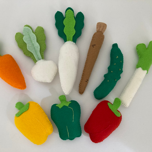 選べる！野菜7個セット フェルトままごと おもちゃ・人形 MIKI 通販