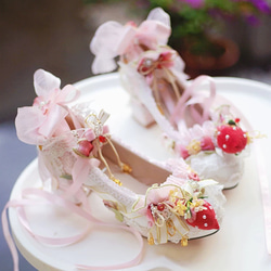 ロリータファッション/デコレーションヒール/ストロベリー/甘ロリ