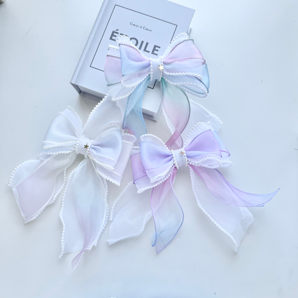 【パールリボン】ベビーヘアクリップ ヘアゴム パールリボン】ベビーヘアクリップ ヘアゴム 【公式通販】