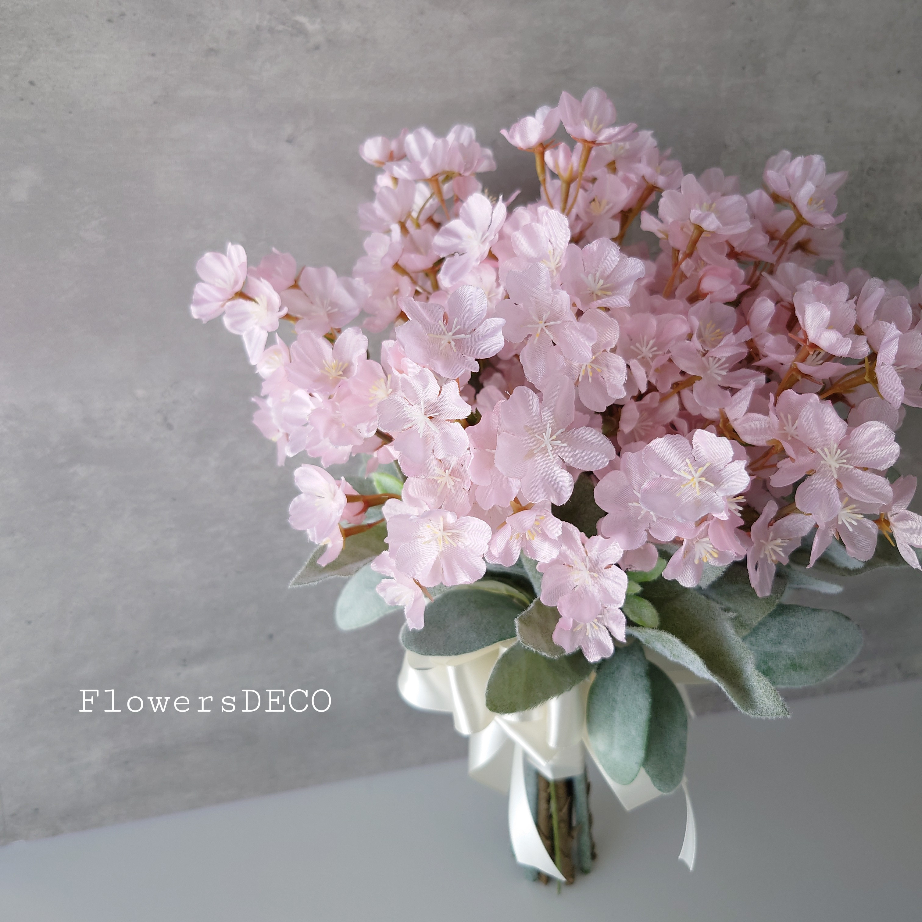 春色に包まれる桜満開ブーケ　クラッチラウンドブーケ【Bouquet】アーティシャルフラワー