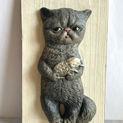 壁掛けオブジェ(猫と羊) 立体・オブジェ pippi 通販 18831845｜Creema