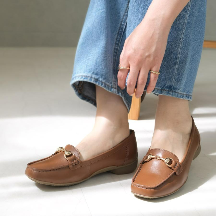 定番のビットデザインが魅力の本革ドライビングシューズ / PO5084