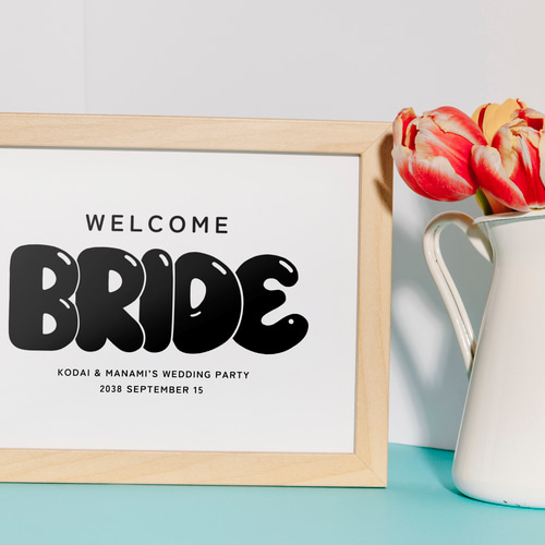 雑誌POPEYE(ポパイ)風 結婚式受付サイン │Bride&Groomサイン