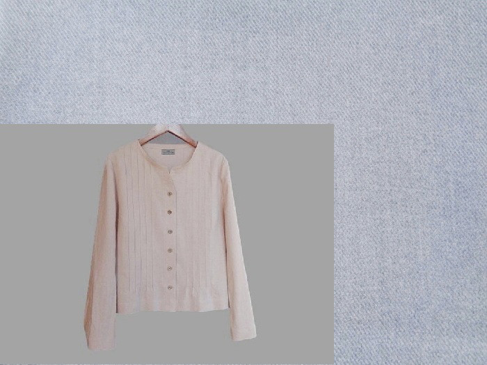 ～Series冬物生地ブラウス…杢淡グレーカルゼ織～