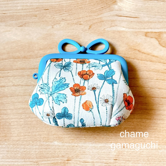 177 ハンドメイド・手芸 ハンドメイド チェック柄 がま口ポーチ(内布