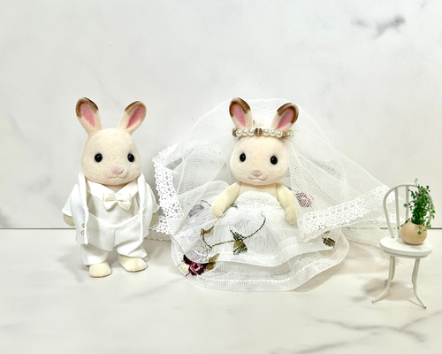 うさぎ人形　花嫁の仲人と花嫁 fa1e2500d01730ed14ce44f9035dd6