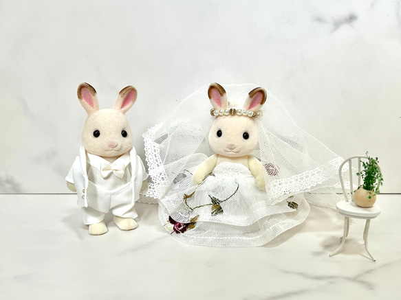 ハンドメイド❣️うさぎちゃんの夏のウェディング、記念日、プレゼント❣️アレンジ ハンドメイド❣️うさぎちゃんの夏のウェディング、記念日、プレゼント