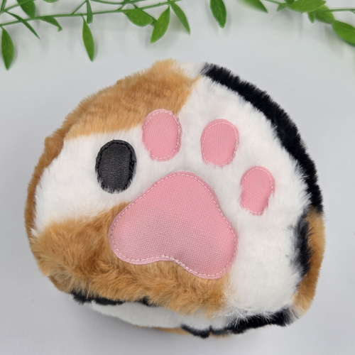 ハンドメイド おにぎりポーチ 寿司猫 おにぎりポーチ もふもふにくきゅう 三毛猫 肉球 ネコ おむすび ランチ