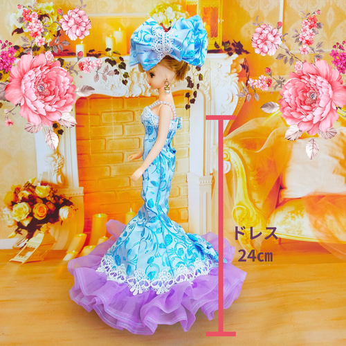 Fujita mirai　ジェニーサイズ　ロココ調ドレス　手作り　ドール服 9e1e7f39121ee0e3a96769ce3fec66
