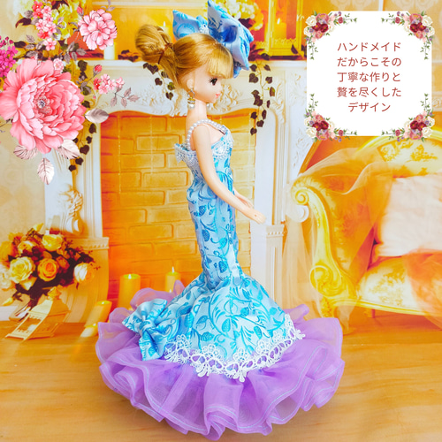Fujita mirai　ジェニーサイズ　ロココ調ドレス　手作り　ドール服 c0bf2a8d8f57421fe014b52597eeaf