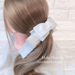 Butterfly レジン ヘアクリップ ドライフラワー 浴衣 夏 ヘア