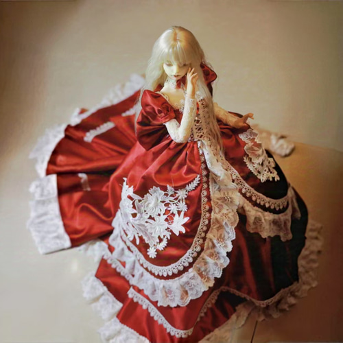 豪華なドレス BJD luts 1/3,1/4,1/6 女性用のスカート ロリータ ドール
