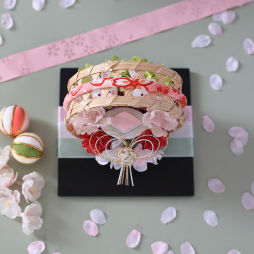 つまみ細工 ちりめん うさぎ ひなまつり 桃の節句 ひな人形・雛