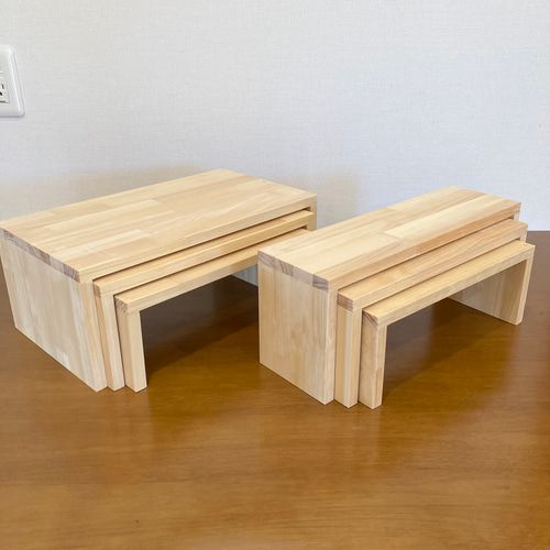 三つ子のコの字ラック ライト 棚・シェルフ・ラック shima craft 通販