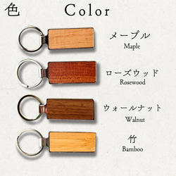木製 メタルフレームキーホルダー ナンバープレートキーホルダー 3枚目の画像