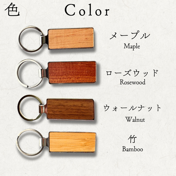 木製 メタルフレームキーホルダー ナンバープレートキーホルダー 3枚目の画像