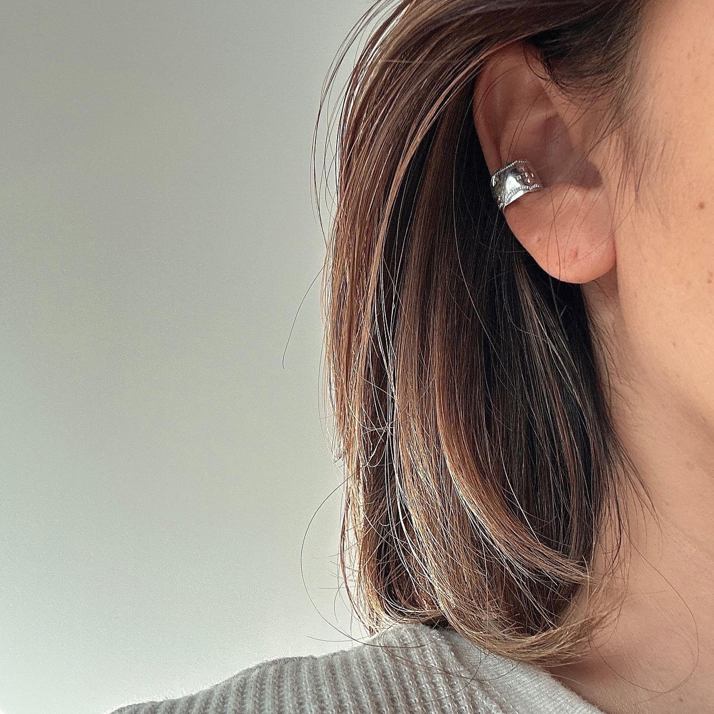 イヤーカフ-daichi-シルバー950インディアンジュエリー女子彫金スタンプワークsilver刻印 5,621円