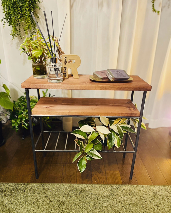 サイドテーブル アイアン家具 男前家具 ハンドメイド オーダーメイド