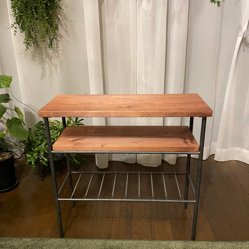 サイドテーブル アイアン家具 男前家具 ハンドメイド オーダーメイド