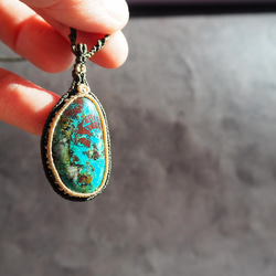 天然石マクラメ編みネックレス レインボーオブシディアン ネックレス