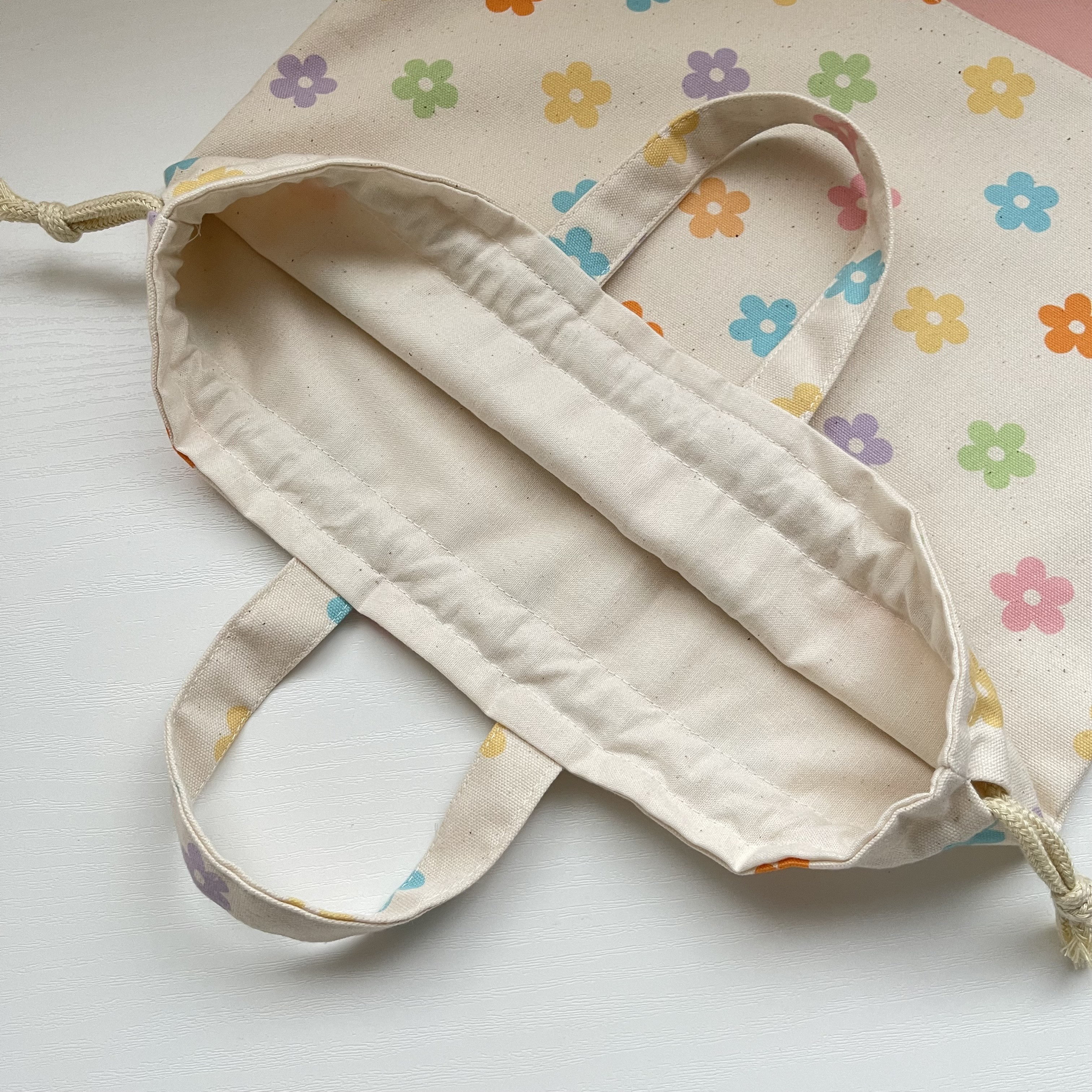 【完成品】花柄　入園入学3点セット