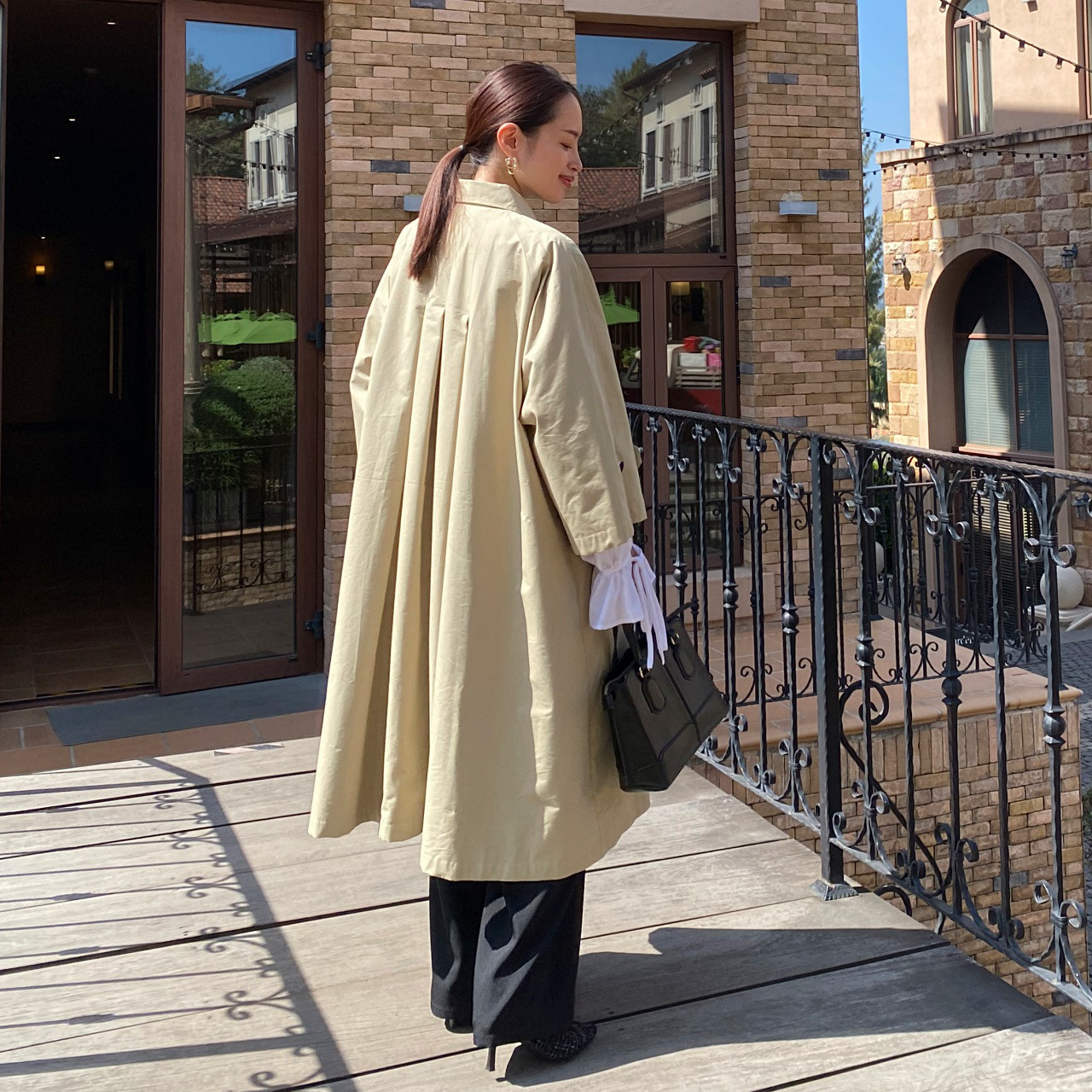 春色新作】洗える/軽い/シワがつきにくい 後ろ姿美人ロング