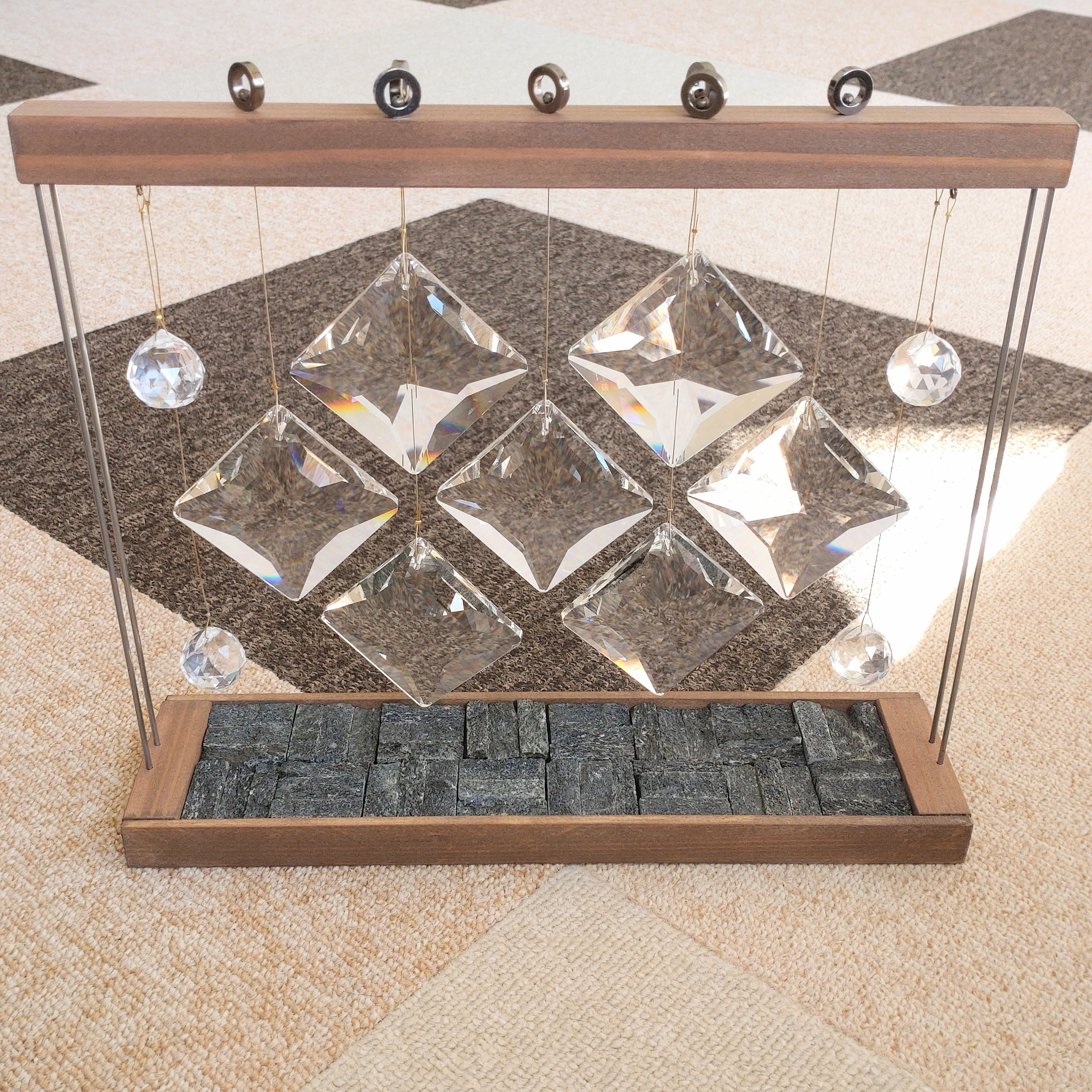 【プリズム投射機01】インダストリアル調プリズム投射機『ダイヤ』【サンキャッチャー】