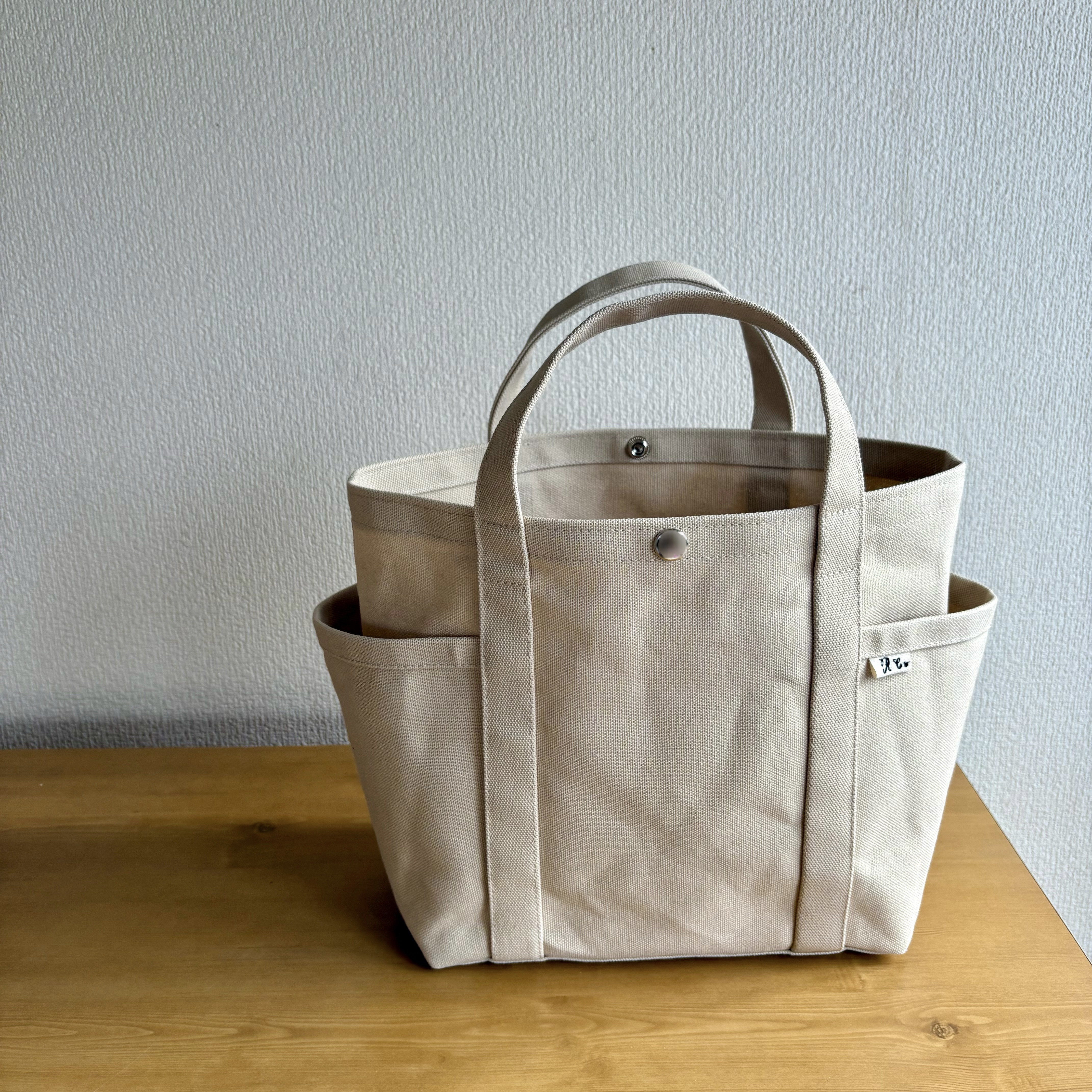 かわいい帆布トートM〈アイボリー〉