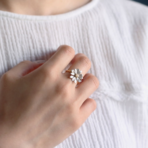 打ち出しデイジーリング デイジーのリング 指輪・リング ateliermozu 通販 1883489