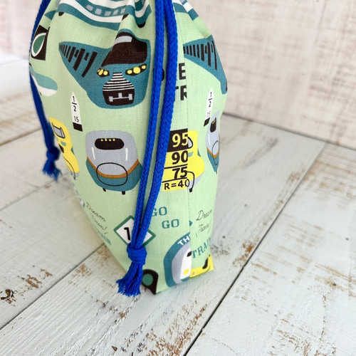 クールトレイン！新幹線/電車柄大小巾着袋2点セット 体操着袋 お着替え