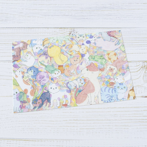 猫の絵　いい匂いシリーズ 金木犀の枝を手に入れた猫』って感じで描いてみたー٩(ˊᗜˋ*)و