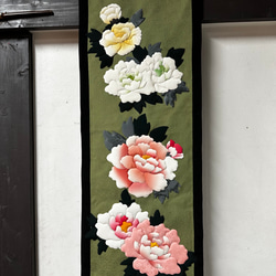 キット】鶴と梅花タペストリー【押し絵】【古布】 キット 和小物キット