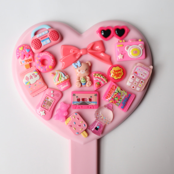 ☆connectorial☆ハートデザインミラー/壁掛け鏡 Pink ネオンミラー ウォールミラー 壁掛け鏡 パーソナルミラー ネオン
