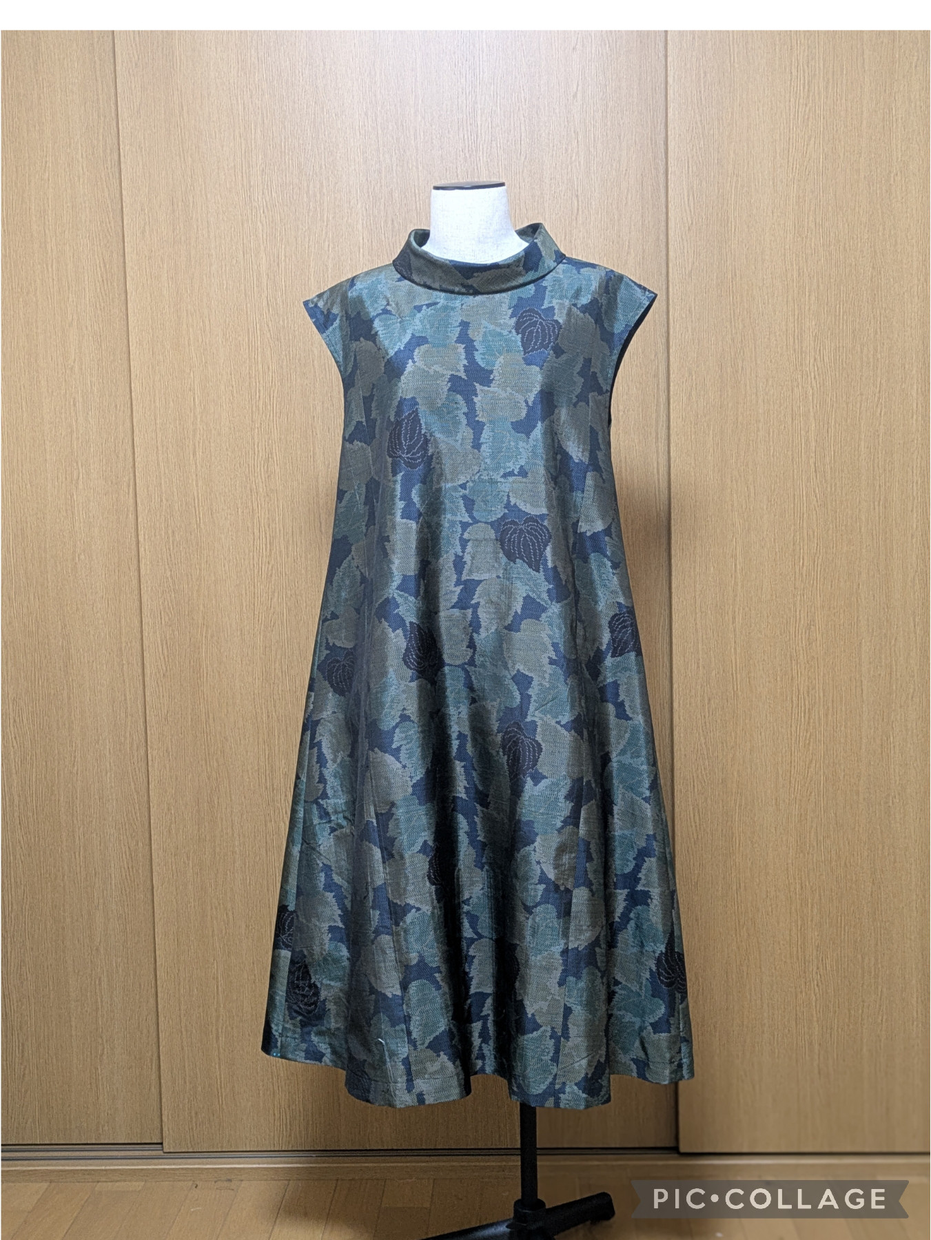 SOLD　着物リメイク　ワンピース　大島紬　Ｍ〜L