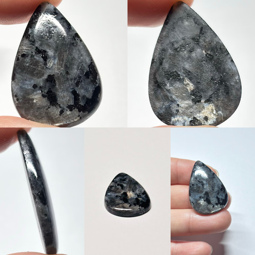 2057 ♡ラルビカイト&フロスト水晶天然石♡マクラメネックレス