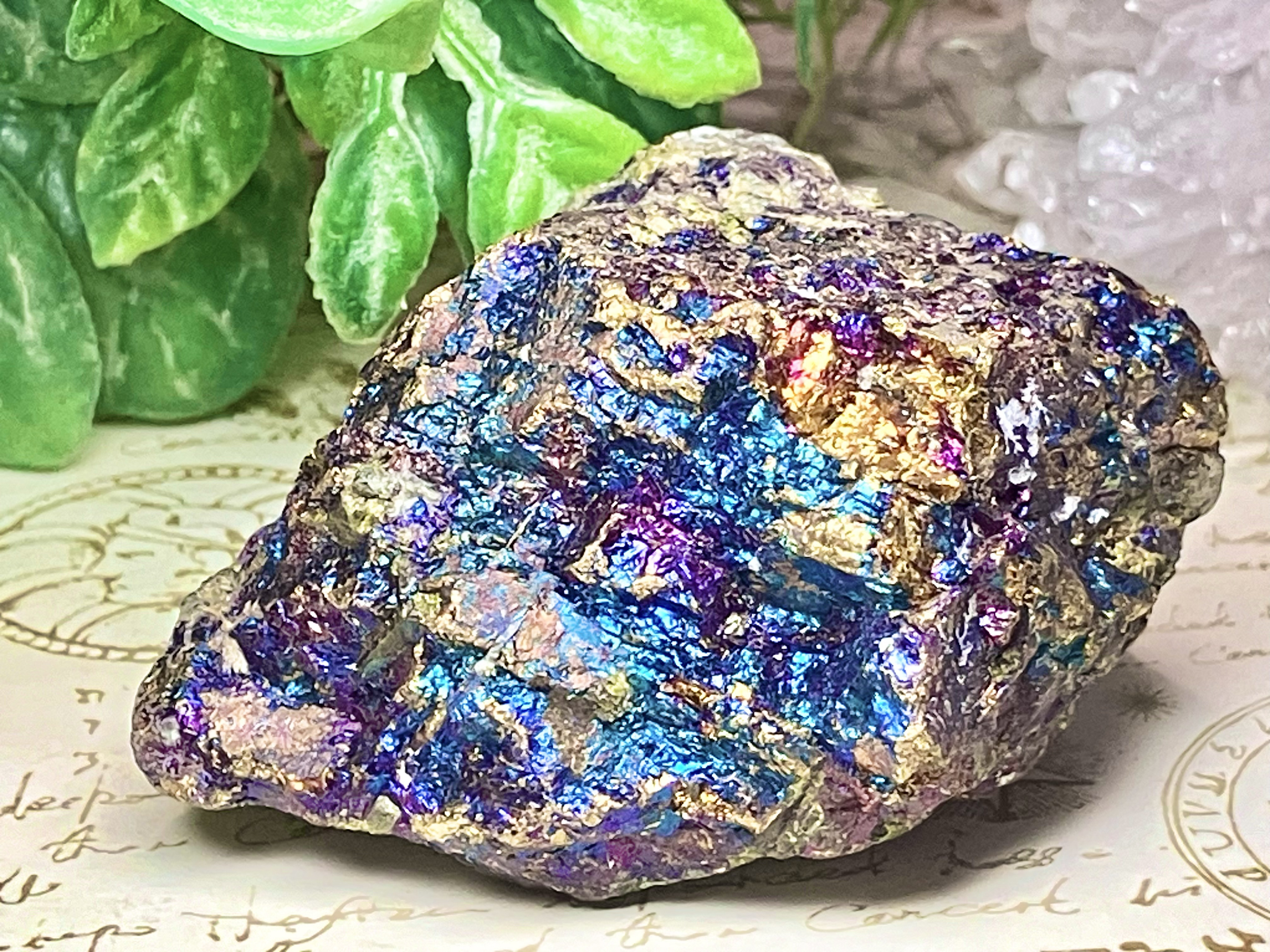 勝負強さの石✳︎ レインボーヘマタイト　イリデッセンス　原石　ラフストーン