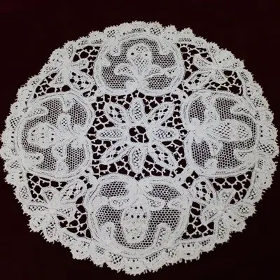 ベルギー製アンティーク フランドル レース敷物 （No.TC-3187）