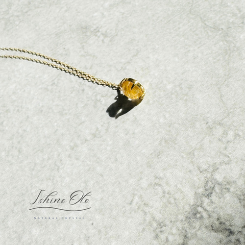 K10 ルチルクォーツ ペンダントトップ /ネックレス チャーム