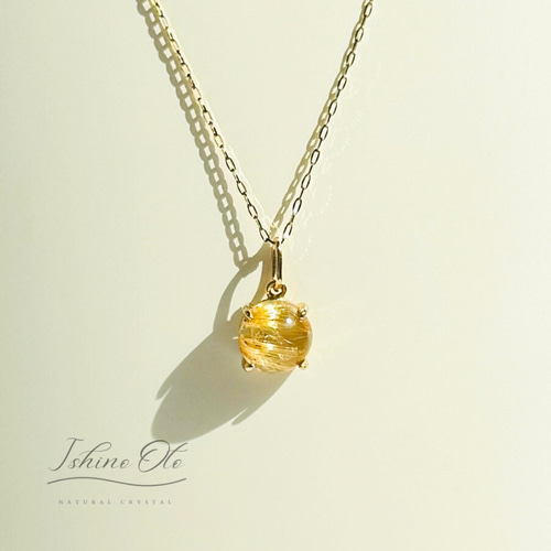 1点もの】K10 ルチルクォーツ ペンダントトップ /ネックレス チャーム  