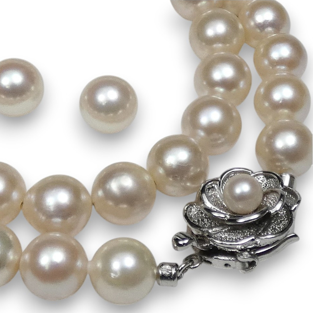 アコヤ本真珠ネックレス 日本産 9.0-9.5mm/9.2mm珠パールネックレス 極上の厚巻きと照り光沢！B110