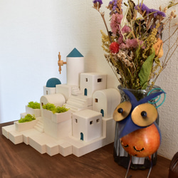 『Creema限定』大人の積み木『サントリーニな街』中セット 2枚目の画像