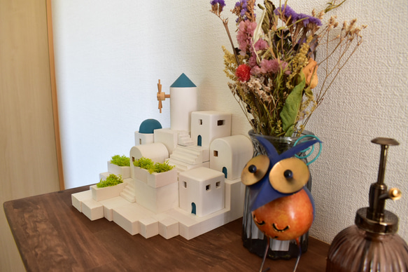 『Creema限定』大人の積み木『サントリーニな街』中セット 2枚目の画像