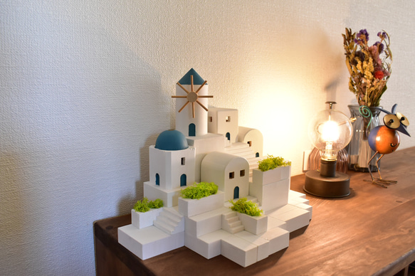 『Creema限定』大人の積み木『サントリーニな街』中セット 3枚目の画像