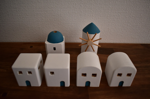 『Creema限定』大人の積み木『サントリーニな街』中セット 6枚目の画像